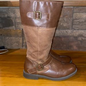 Girls Nine West Brown knee high boots size 3